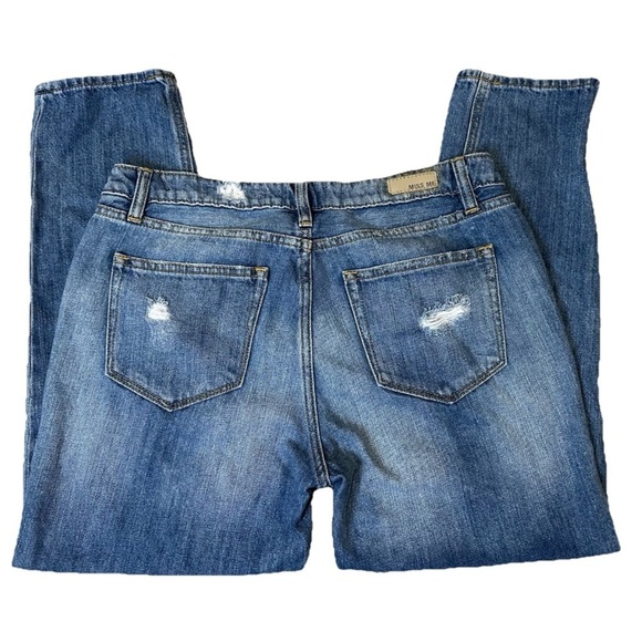 Miss Me Mid Rise Distressed Boyfriend Jeans Size 27 - Picture 4 of 6